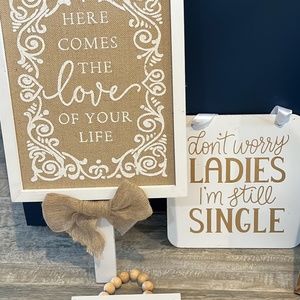 Wedding ceremony signs